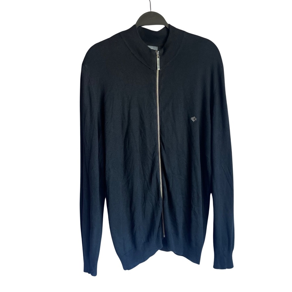 Christian Dior blue algodon blend zip up sweater size 3